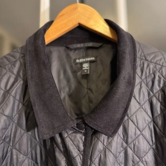 EILEEN FISHER Eggshell Recycled Nylon Coat XXL - Picture 8 of 15